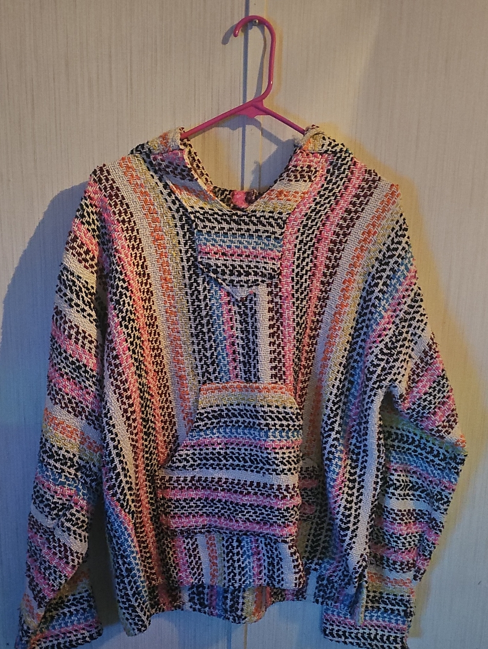 PJ Salvage Multicolor Striped Knit Hoodie